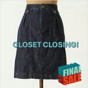 |Anthropologie| Pilcro Seamed Denim Pencil Skirt